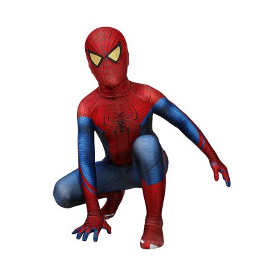 The Amazing Spider Man Bambini Cosplay Tuta Rossa Lycra Spandex Catsuit Zentai Marvel Movie Spiderman 2012 Bambini Costumi Cosplay Carnevale
