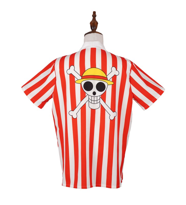 One Piece Stampede 2019 Movie Monkey D Luffy T Shirt Costumi Cosplay Carnevale Halloween