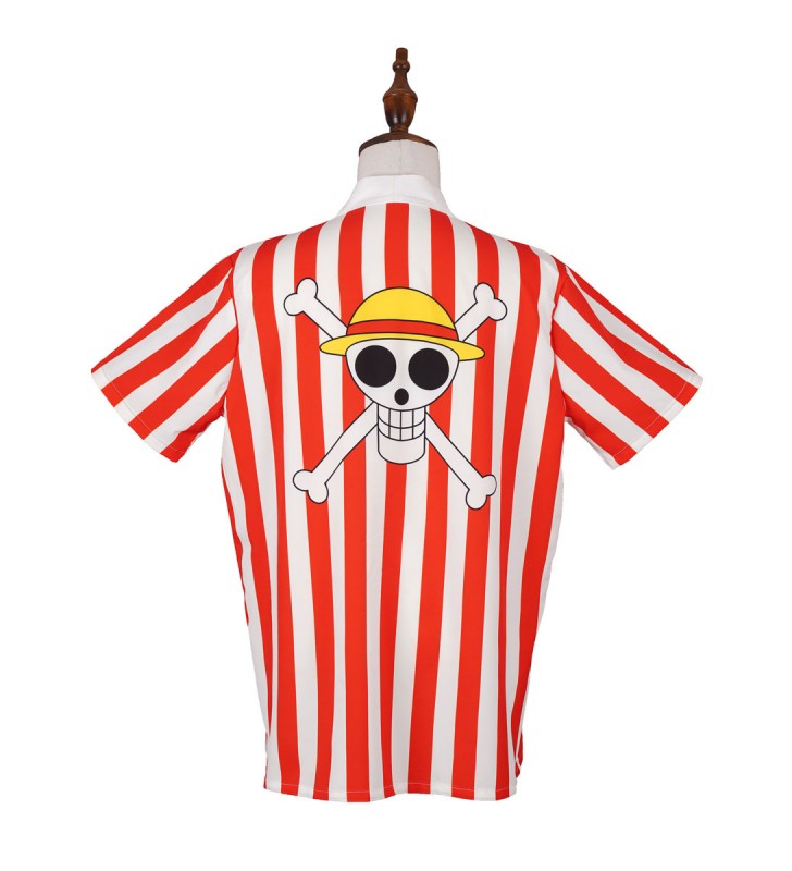 One Piece Stampede 2019 Movie Monkey D Luffy T Shirt Costumi Cosplay Carnevale Halloween