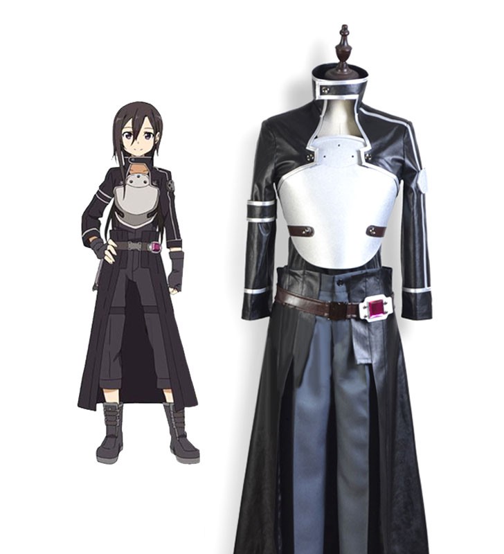Ispirato da Sword Art Online II SAO Sodo Ato Onrain Gun Gale Online GGO Kirigaya Kazuto Kirito Costumi Cosplay Carnevale Halloween