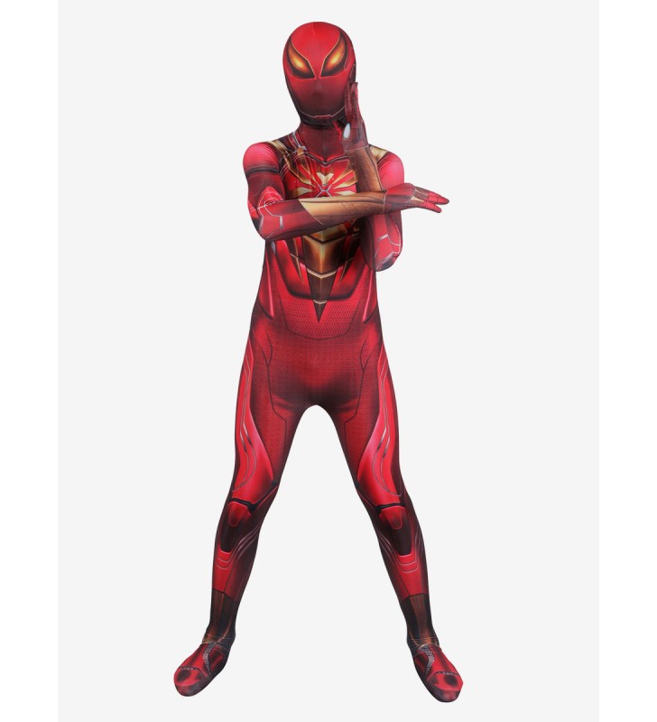 Spider Man Cosplay Iron Spider Armor Kid Cosplay Suit Halloween
