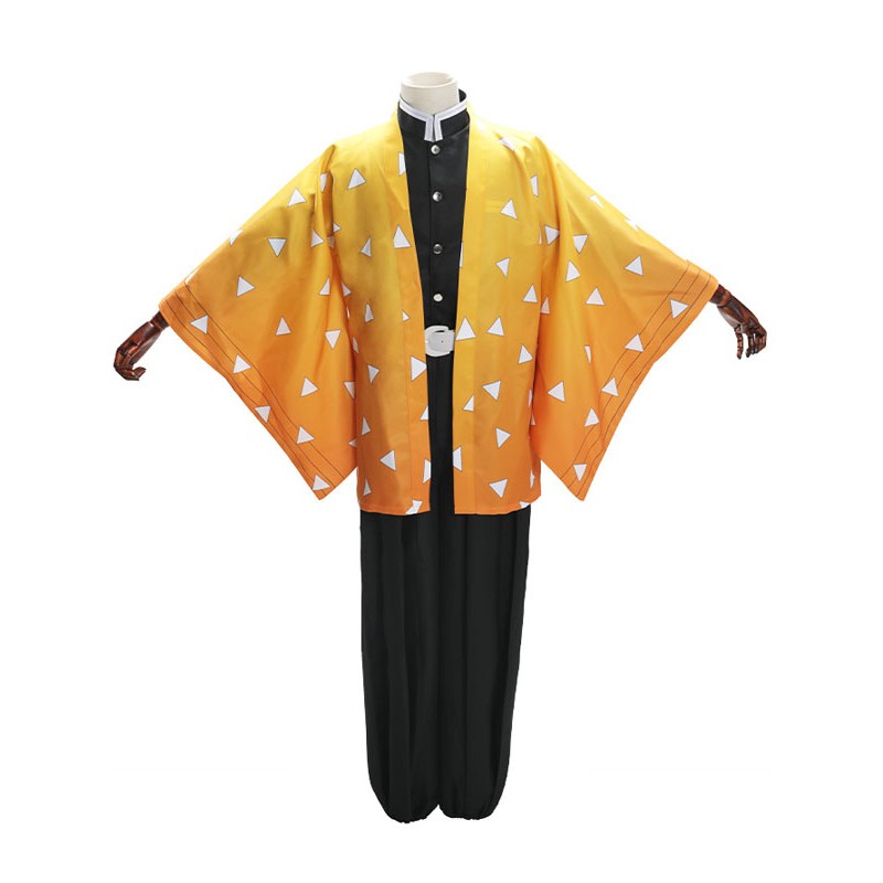 Costume Carnevale Set Cosplay 2023 Arancione Demon Slayer Kimetsu No Yaiba Agatsuma Zenitsu Costume Carnevale Costumi Cosplay Carnevale Halloween