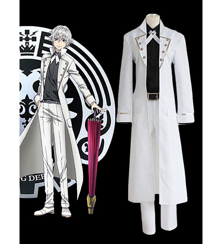 Costume Carnevale K uomo cappotto set Anime Giapponese bianco in panno uniforme Costumi Cosplay Carnevale Halloween