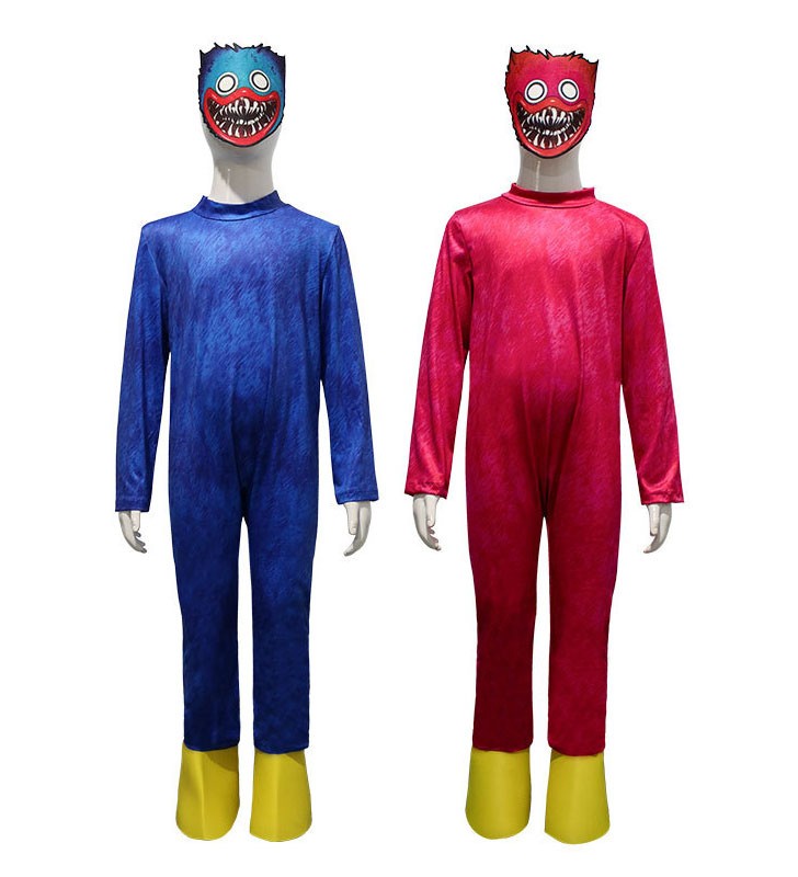 Gioco Poppy Playtime Tuta intera per bambini con guanti maschera Halloween