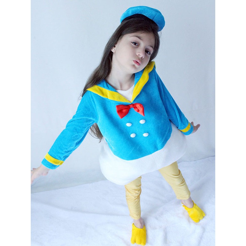Costumi cosplay di Disney Cartoon Paperino per bambini Carnevale
