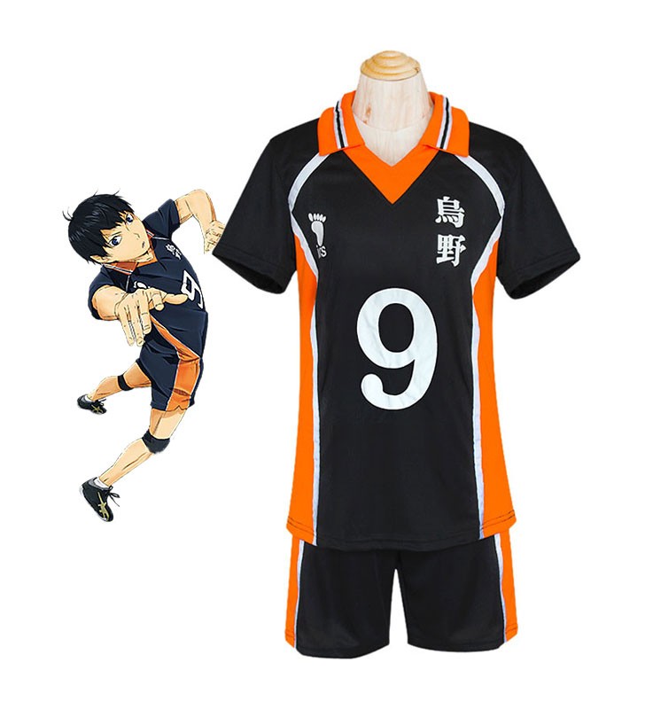 Haikyu!! Kageyama Tobio No. 9 Jersey di Costumi Cosplay Halloween