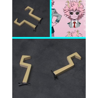 My Hero Academia Cosplay Ashido Mina Copricapo Accessori cosplay oro chiaro Carnevale