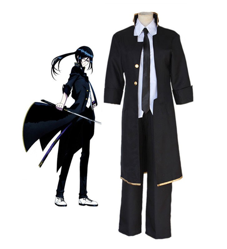Costume Carnevale K uomo cappotto set Anime Giapponese nero in panno uniforme Costumi Cosplay Carnevale Halloween
