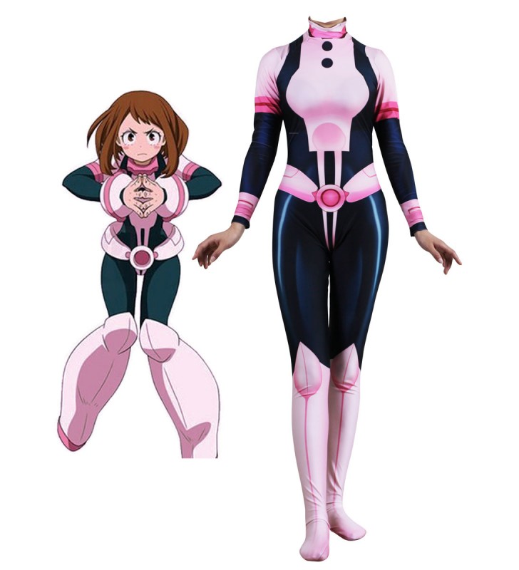 My Hero Academia Cosplay Black Ochako Uraraka Lycra Spandex Tuta Costumi Cosplay Halloween