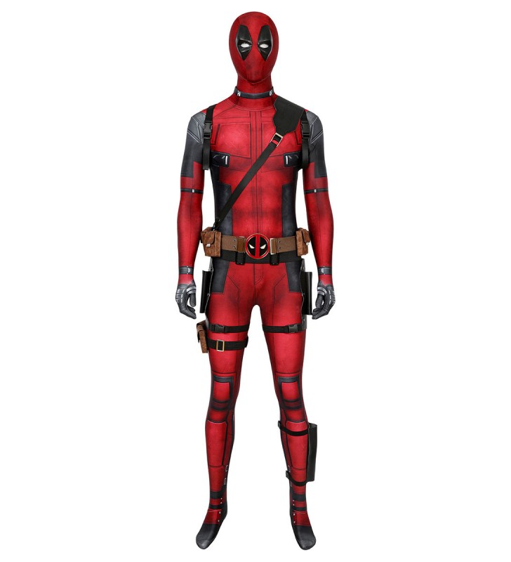Marvel Comics Dead Pool Outfit Deluxe Version Suit Costumi Cosplay Carnevale Halloween