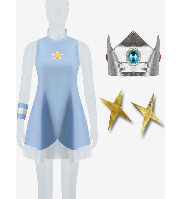 Super Mario Bros Cosplay Princess Daisy Princess Peach Princess Rosetta Cosplay Dress Carnevale