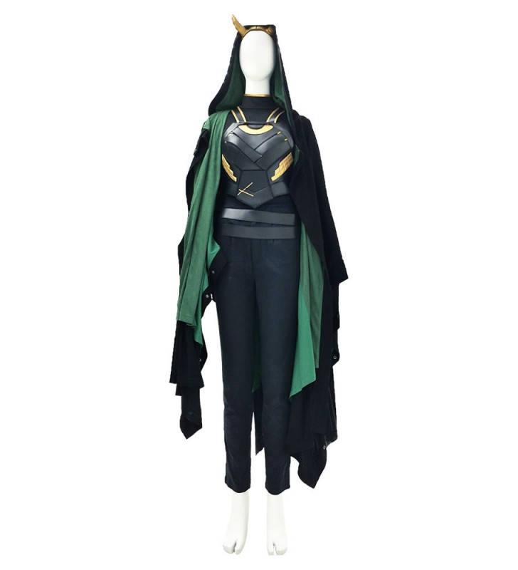 Loki per le donne Pantaloni in poliestere nero Pantaloni da poliestere Set di fumetti in ecopelle Knvel Comics completo Costumi Cosplay Carnevale