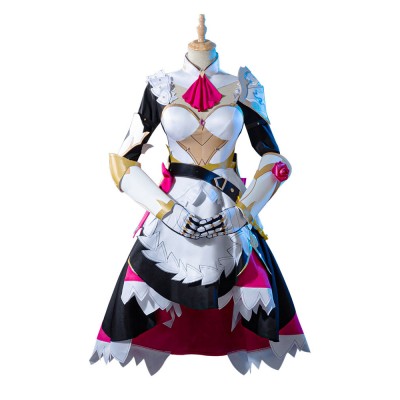 Genshin Impact Noelle One Piece Dress Guanti Sash Pauldron Set 4 pezzi Mihoyo Gioco Set completo Costumi Cosplay Carnevale Halloween
