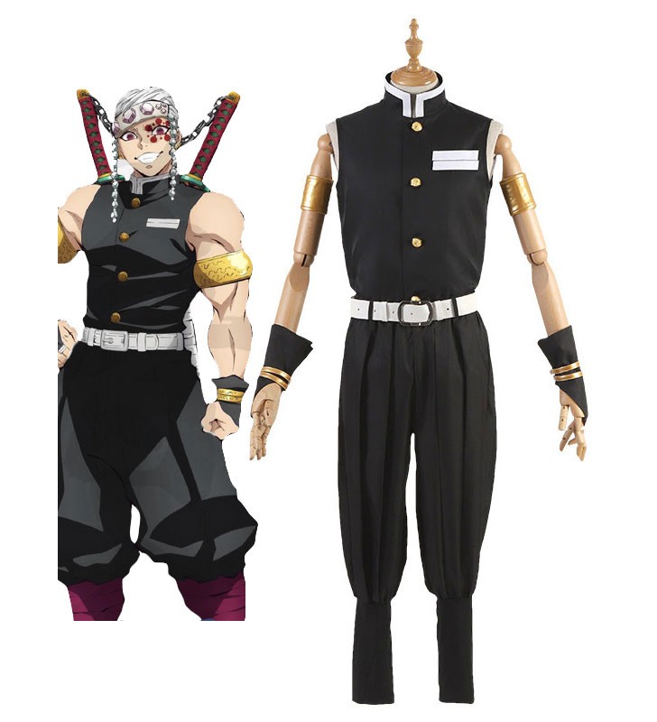 Costume Carnevale Uccisore di demoni del di Uzui Tengen: set cosplay Kimetsu No Yaiba Costumi Cosplay Halloween