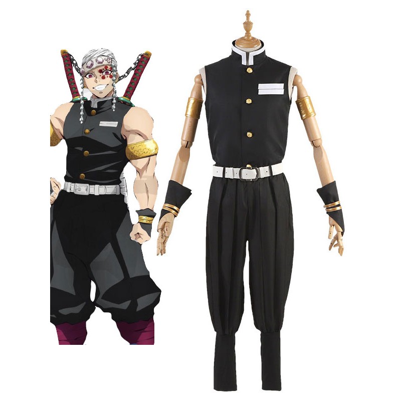 Costume Carnevale Uccisore di demoni del di Uzui Tengen: set cosplay Kimetsu No Yaiba Costumi Cosplay Halloween