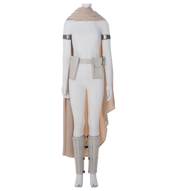 Gioco Star Wars Padmé Amidala Cosplay Film bianco Mantello in poliestere Set Movie TV Drama Costumi Cosplay senza scarpe Carnevale