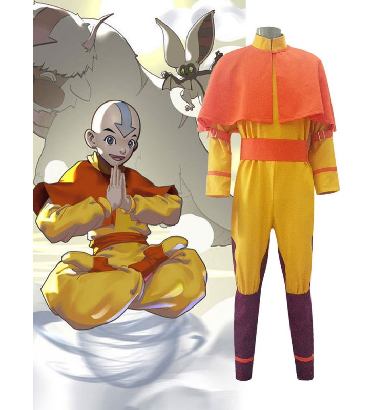 Avatar The Last Airbender Aang Costumi Cosplay Carnevale Halloween