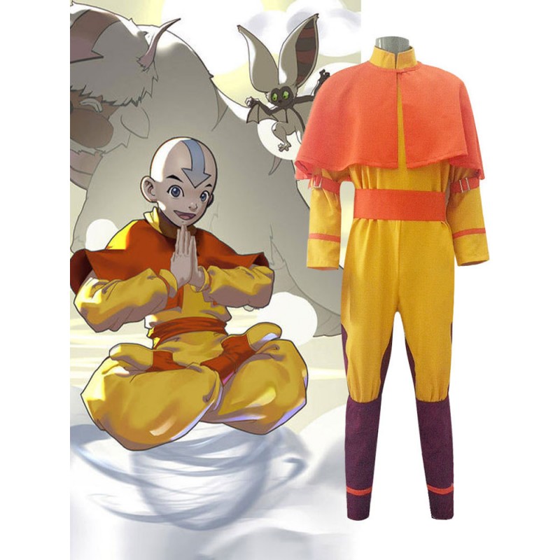 Avatar The Last Airbender Aang Costumi Cosplay Carnevale Halloween