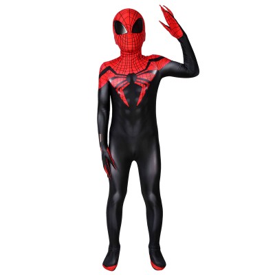 Superior Spider Man Nero Rosso Cosplay Tuta Lycra Spandex Marvel Comics Costume Carnevale Halloween