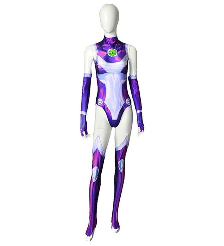 di DC Comics cosplay Teen Titans Starfire Catsuit Costumi Cosplay Carnevale Halloween