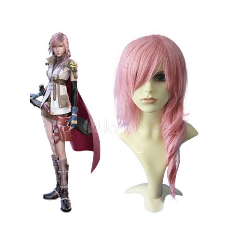 Parrucca cosplay Final Fantasy di Lightning da 70 cm