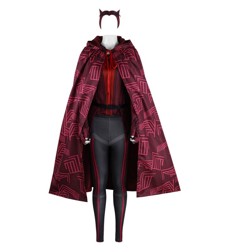 Dramma TV Marvel Comics Wanda Vision Scarlet Witch Cosplay Solo mantello fantasia Carnevale