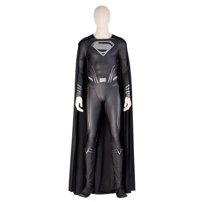 Black Superman Poliestere Black DC Comics completo Costumi Cosplay Halloween