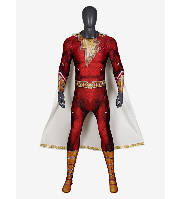 DC Comics Shazam Fury of the Gods Film Shazam Billy Batson Costumi Cosplay Carnevale Halloween