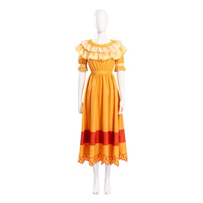 Film d#39;animazione Encanto 2021 Pepa Madrigal Dress Set With Earing Halloween