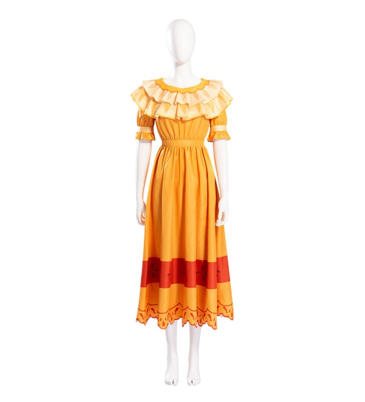 Film d#39;animazione Encanto 2021 Pepa Madrigal Dress Set With Earing Halloween