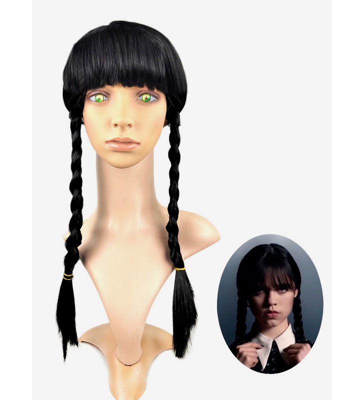 Parrucche cosplay del mercoledì della famiglia Addams TV Cosplay Halloween