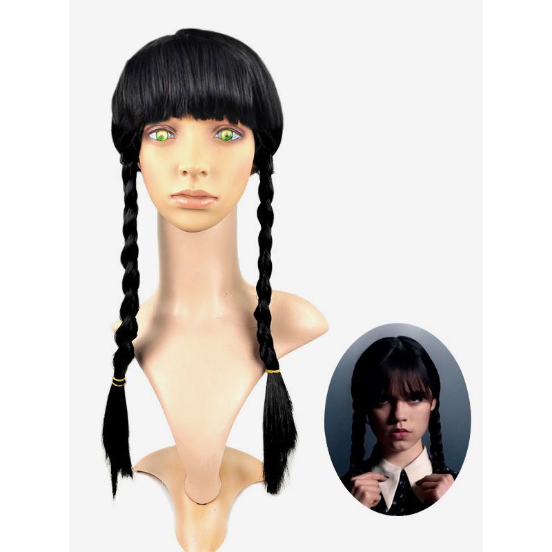 Parrucche cosplay del mercoledì della famiglia Addams TV Cosplay Halloween