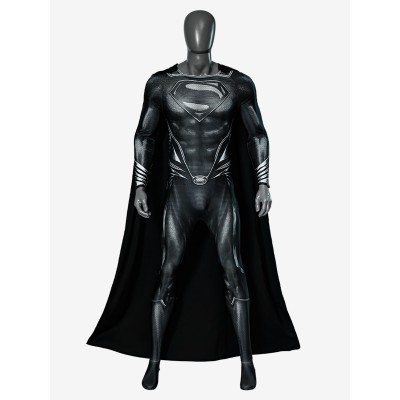 Costumi cosplay di Superman nero della DC Comics Carnevale Halloween