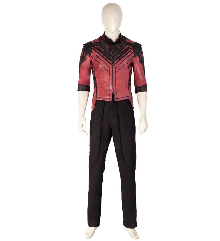 Marvel Shang Chi Poliestere Top Pantaloni Marvel Comics Set Completo Costumi Cosplay Halloween