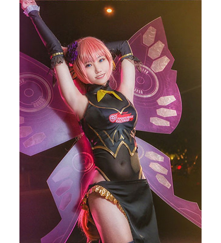 Costume Carnevale VOCALOID Luka Gioco nero accessori per la testaGrembiule inferiore del corpoCalze sopra al ginocchiopapillioncravattatutacanottacoprimaniche set donn Costumi Cosplay Halloween
