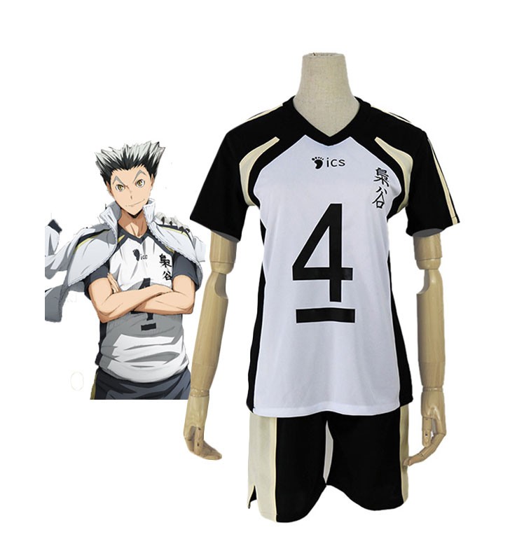 Haikyuu!! Fukurodani Accademia Bokuto Koutaro n ° 4 pallavolo Jersey Costumi Cosplay Carnevale Halloween