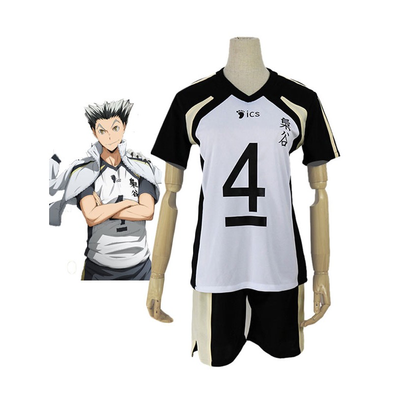 Haikyuu!! Fukurodani Accademia Bokuto Koutaro n ° 4 pallavolo Jersey Costumi Cosplay Carnevale Halloween
