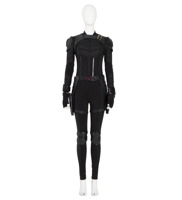 Black Widow Cosplay Costume Poliestere Tuta Sash Set Marvel Comics Set completo Costumi Cosplay Carnevale