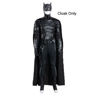 Mantello in finta pelle di poliestere nero Batman Cosplay Mantello solo DC Comics Halloween