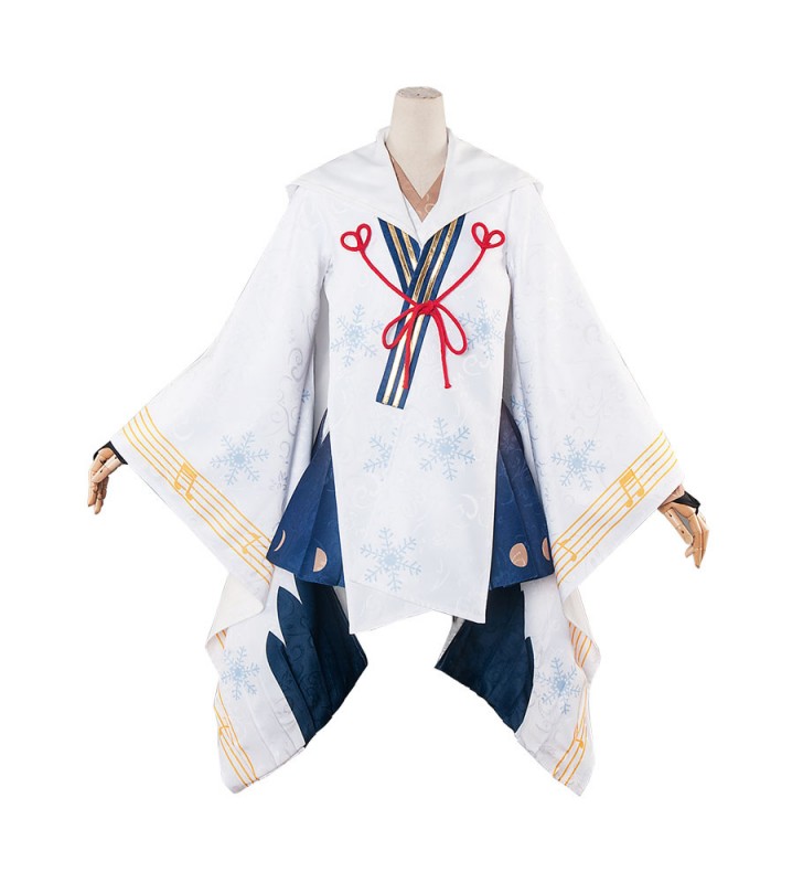 Costume Carnevale VOCALOID Hatsune Miku Gioco bianco accessori per la testatopCalze sopra al ginocchiogonna set donna Costumi Cosplay Halloween