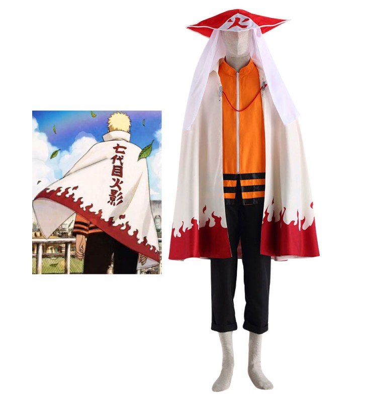 di Naruto Settimo Hokage Costumi Cosplay Carnevale Halloween