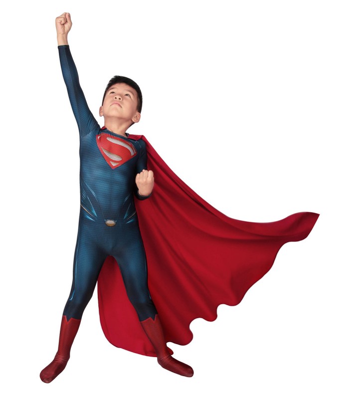 Superman Man Of Steel Cosplay Clark Superman Royal Blue Lycra Spandex Tute Zentai DC Comics Costumi Cosplay Carnevale Halloween