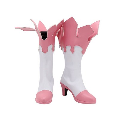 Stivali di scarpe da cosplay rosa cosplay Carnevale Halloween