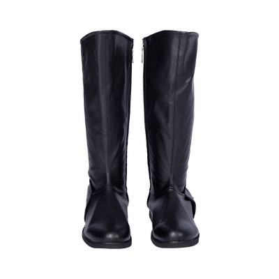 Stivali per cosplay in pelle di cosplay neri