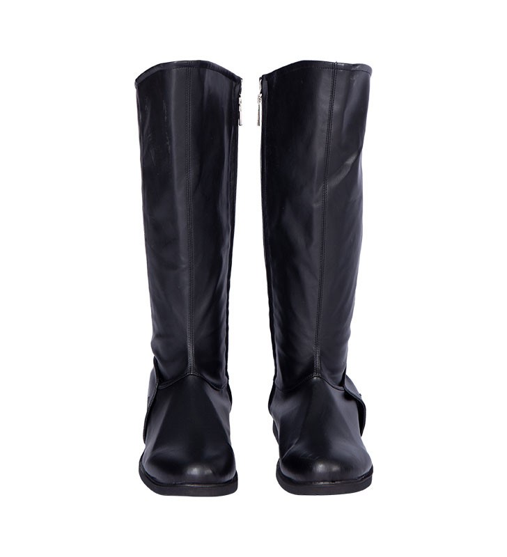 Stivali per cosplay in pelle di cosplay neri