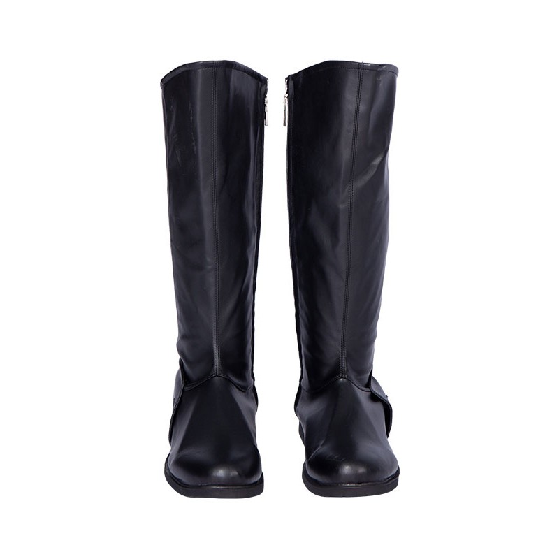 Stivali per cosplay in pelle di cosplay neri