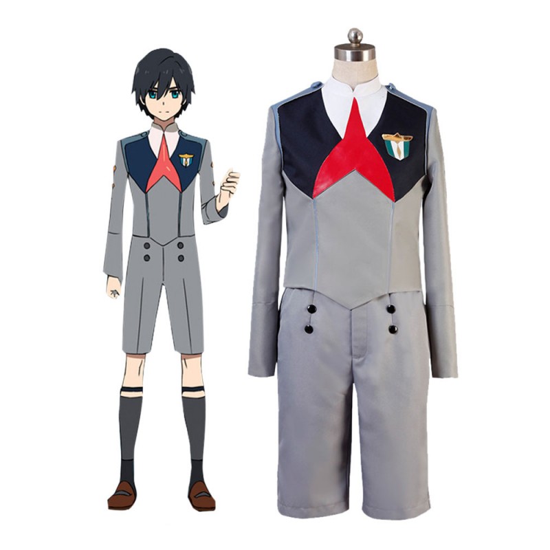 Costume Carnevale Darling in the FranXX top in panno uniforme grigio Costumi Cosplay Halloween