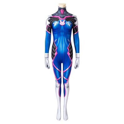 Overwatch D.Va Hana Song Costumi Cosplay Blu Lycra Spandex Tuta Catsuits Gioco Zentai Costumi Cosplay Carnevale Halloween