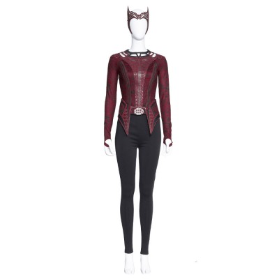Set di pantaloni in poliestere con pellicola per cosplay bordeaux in ecopelle Marvel Comics Carnevale