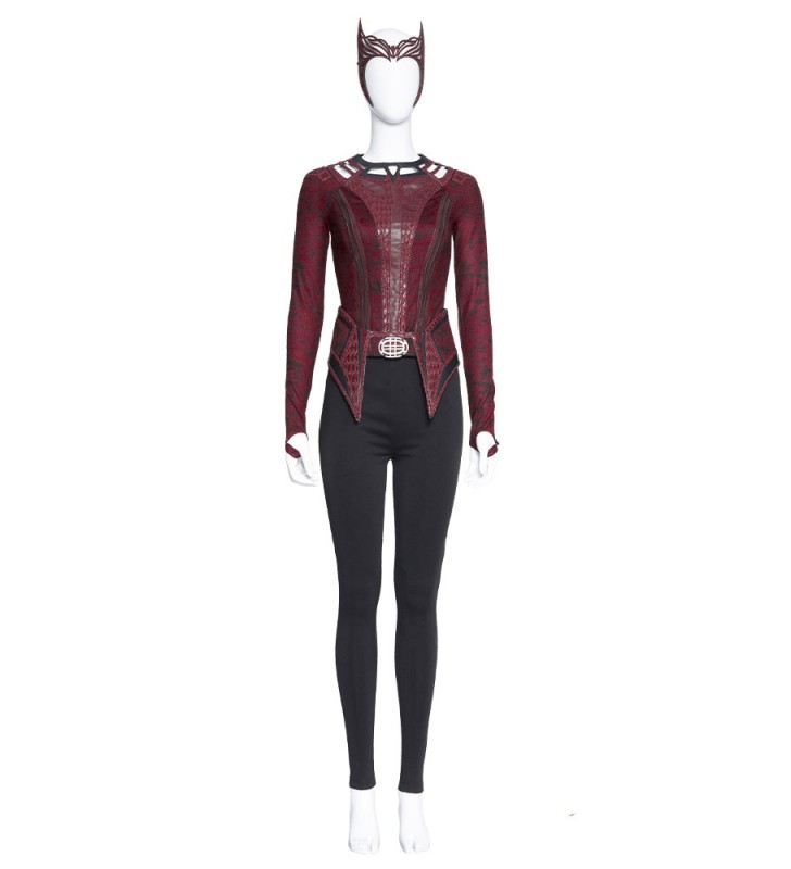 Set di pantaloni in poliestere con pellicola per cosplay bordeaux in ecopelle Marvel Comics Carnevale